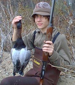 Joe with canvasback